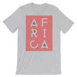 Africa Blank Letters Red Diagonals Unisex T-Shirt Abyssinian Kiosk Fashion Cotton Apparel Clothing Bella Canvas Original Art