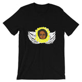 Yellow White Angel Unisex T-Shirt Traditional Ethiopian with Feathers and Wings Abyssinian Kiosk Ethiopian Bella Canvas Bella Canvas Original Art Fashion Cotton Apparel Clothing