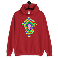 Psychedelic #2 Cross White Unisex Hoodie Trip Trippy Colorful Ethiopian Coptic Orthodox Abyssinian Kiosk Christian Gildan Original Art Fashion Cotton Apparel Clothing