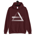 White Triangles & Strikes Unisex Hoodie Abyssinian Kiosk Fashion Cotton Apparel Clothing Gildan Original Art