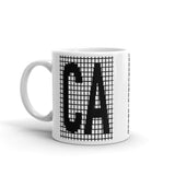 Black Grid CA Kaffa Mug