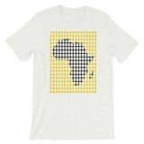 Black Africa Dark Yellow Grid Unisex T-Shirt Map Abyssinian Kiosk Fashion Cotton Apparel Clothing Bella Canvas Original Art