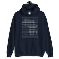 Africa White Dashes Unisex Hoodie Abyssinian Kiosk Scantron Map Gildan Original Art Fashion Cotton Apparel Clothing