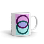 Black Rings Magenta Cyan Lines Kaffa Mug