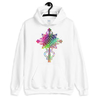 #10 Cross Experiment Unisex Hoodie Trip Trippy Colorful Ethiopian Coptic Orthodox Abyssinian Kiosk Christian Gildan Original Art Abyssinian Kiosk Fashion Cotton Apparel Clothing