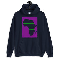 Africa Diagonal Lines Magenta Green Unisex Hoodie Abyssinian Kiosk Fashion Cotton Apparel Clothing Gildan Original Art