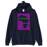 Africa Diagonal Lines Magenta Green Unisex Hoodie Abyssinian Kiosk Fashion Cotton Apparel Clothing Gildan Original Art