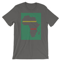 Africa Diagonal Lines GYR Unisex T-Shirt Abyssinian Kiosk Fashion Cotton Apparel Clothing Bella Canvas Original Art Green Yellow Red Ethiopia Ethiopian Flag