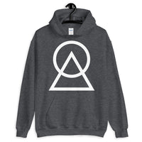 White Circle Triangle Unisex Hoodie Abyssinian Kiosk Harmonious Meeting Fashion Cotton Apparel Clothing Gildan Original Art