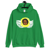 Yellow White Angel Unisex Hoodie Traditional Ethiopian with Feathers and Wings Abyssinian Kiosk Ethiopian Gildan Original Art Fashion Cotton Apparel Clothing