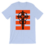 Black Cross Red Stripes Unisex T-Shirt Ethiopian Coptic Orthodox Abyssinian Kiosk Christian