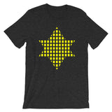 Yellow Boxes Star of David Unisex T-Shirt Abyssinian Kiosk Rectangles Jewish Falasha Abyssinia Ethiopia Bella Canvas Original Art Fashion Cotton Apparel Clothing