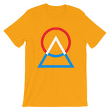 Red White Blue Circle Triangle Unisex T-Shirt Abyssinian Kiosk Harmonious Meeting Fashion Cotton Apparel Clothing Bella Canvas Original Art