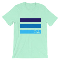 Blues CA Cutout Unisex T-Shirt California State Abyssinian Kiosk Fashion Cotton Apparel Clothing Bella Canvas Original Art