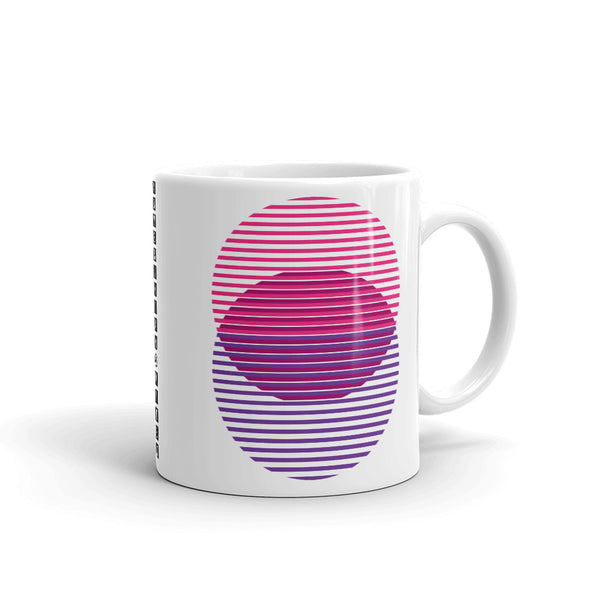 Pink to Purple Lined Circles Kaffa Mug