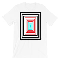 Infinity Black Red Cyan Unisex T-Shirt Descent Abyssinian Kiosk Fashion Cotton Apparel Clothing Bella Canvas Original Art