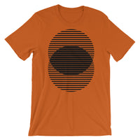 Black Lined Circles Unisex T-Shirt Abyssinian Kiosk Joining Circles Fashion Cotton Apparel Clothing Bella Canvas Original Art