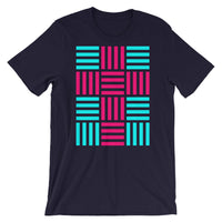 4 Lines Pink Cross Cyan Unisex T-Shirt Abyssinian Kiosk Christian Bella Canvas Original Art Fashion Cotton Apparel Clothing