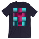 4 Lines Pink Cross Cyan Unisex T-Shirt Abyssinian Kiosk Christian Bella Canvas Original Art Fashion Cotton Apparel Clothing