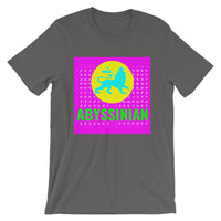 Abyssinian Logo Magenta Background Unisex T-Shirt Abyssinian Kiosk Ethiopian Lion of Judah Amharic Ethiopia Bella Canvas Original Art