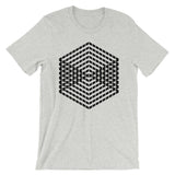 Black Cube Illusion Unisex T-Shirt Abyssinian Kiosk 3D Bars Polygon Fashion Cotton Apparel Clothing Bella Canvas Original Art