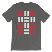 4 Lines White Cross Red Unisex T-Shirt Abyssinian Kiosk Christian Bella Canvas Original Art Fashion Cotton Apparel Clothing