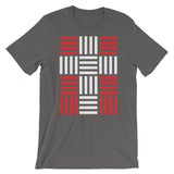 4 Lines White Cross Red Unisex T-Shirt Abyssinian Kiosk Christian Bella Canvas Original Art Fashion Cotton Apparel Clothing