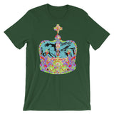 Funky Crown Light Blue Unisex T-Shirt Abyssinian Kiosk Empress Menen Crown Haile Selassie Colors African Royal Royalty Fashion Cotton Apparel Clothing Bella Canvas Original Art