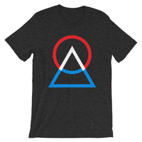 Red White Blue Circle Triangle Unisex T-Shirt Abyssinian Kiosk Harmonious Meeting Fashion Cotton Apparel Clothing Bella Canvas Original Art