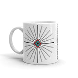 Black Cross Red Cyan Diamond Center Kaffa Mug