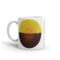 Orange Cube Spokes Mustard Top Black Kaffa  Mug