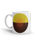 Orange Cube Spokes Mustard Top Black Kaffa  Mug