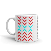 Arrows Down Up Red Cyan Kaffa Mug