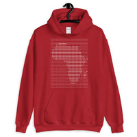 Africa White Dashes Unisex Hoodie Abyssinian Kiosk Scantron Map Gildan Original Art Fashion Cotton Apparel Clothing