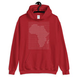 Africa White Dashes Unisex Hoodie Abyssinian Kiosk Scantron Map Gildan Original Art Fashion Cotton Apparel Clothing