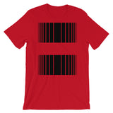 Black Broken Barcode Unisex T-Shirt Bella Canvas Original Art Abyssinian Kiosk Fashion Cotton Apparel Clothing