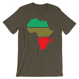 Africa GYR Middle Dots Unisex T-Shirt Abyssinian Kiosk Fashion Cotton Apparel Clothing Bella Canvas Original Art Green Yellow Red Ethiopia Ethiopian Flag