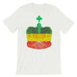 GYR Crown Black Lines Unisex T-Shirt Abyssinian Kiosk Empress Menen Crown Haile Selassie Green Yellow Red African Royal Royalty Fashion Cotton Apparel Clothing Bella Canvas Original Art