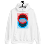 Red Blue Rings Black Inner Unisex Hoodie Abyssinian Kiosk Fashion Cotton Apparel Clothing Gildan Original Art