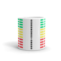 Green Yellow Red Grid Bars Kaffa Mug