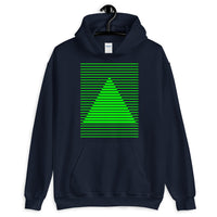 Green Lined Pyramid Unisex Hoodie Abyssinian Kiosk Fashion Cotton Apparel Clothing Gildan Original Art