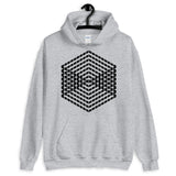 Black Cube Illusion Unisex Hoodie Abyssinian Kiosk 3D Bars Polygon Fashion Cotton Apparel Clothing Gildan Original Art