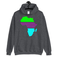 Africa Green Magenta Dots Cyan Unisex Hoodie Abyssinian Kiosk Fashion Cotton Apparel Clothing Gildan Original Art