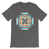 Psychedelic #12 Cross White Unisex T-Shirt Abyssinian Kiosk Equal-Armed Cross Ethiopian Jesus Christian Trip Trippy Colorful Bella Canvas Original Art Fashion Cotton Apparel Clothing