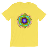 Psychedelic Star Unisex T-Shirt Trip Trippy Colorful Abyssinian Kiosk Bella Canvas Original Art Abyssinian Kiosk Fashion Cotton Apparel Clothing