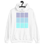 Blue Squares Unisex Hoodie Abyssinian Kiosk Fashion Cotton Apparel Clothing Gildan Original Art