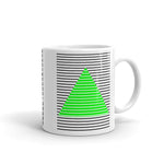 Black Green Lined Pyramid Kaffa Mug