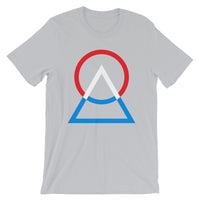 Red White Blue Circle Triangle Unisex T-Shirt Abyssinian Kiosk Harmonious Meeting Fashion Cotton Apparel Clothing Bella Canvas Original Art