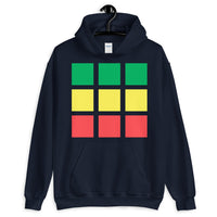 GYR Blocks Unisex Hoodie Gildan Original Art Abyssinian Kiosk Fashion Cotton Apparel Clothing Green Yellow Red Ethiopia Ethiopian Flag