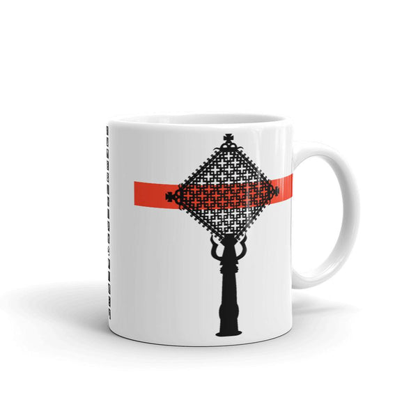 Black Cross Red Bar Coffee Mug Ethiopian Coptic Orthodox Abyssinian Kiosk Christian